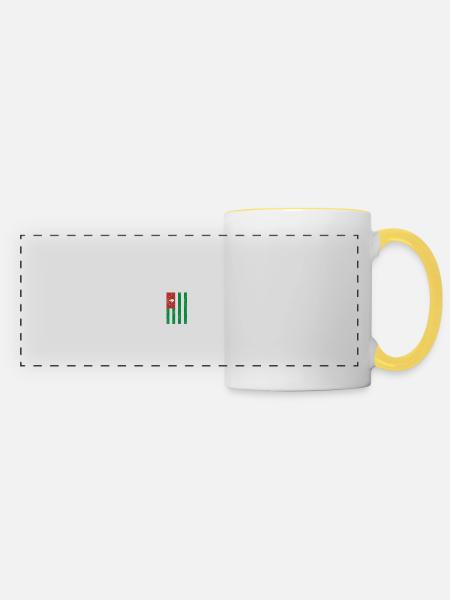 Abkhazie - Mug panoramique contrasté et blanc - blanc/jaune