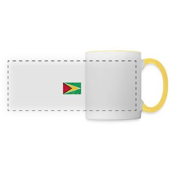 Guyana - Mug panoramique contrasté et blanc - blanc/jaune - Devant