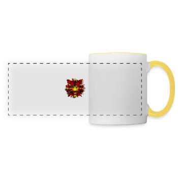 Macédoine - Mug panoramique contrasté et blanc - blanc/jaune - Devant