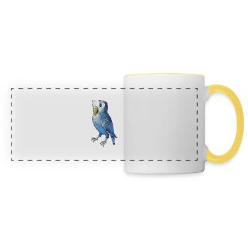 wellensittich budgie budgerigar birds voegel - Panoramatasse - Weiß/Gelb - Vorne