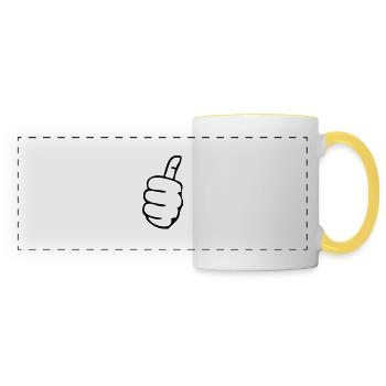ok valid inch 202 inch - Panoramic Mug - white/yellow - Front