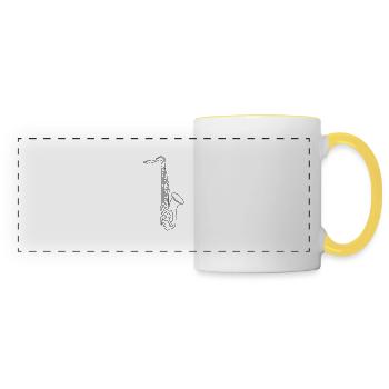 tenorsaxophone - Panoramic Mug - white/yellow - Front