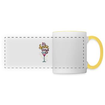 C’est Spritz O’clock 4 - Mug panoramique contrasté et blanc - blanc/jaune - Devant
