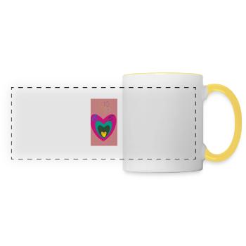T-shirt - Panoramic Mug - white/yellow - Front
