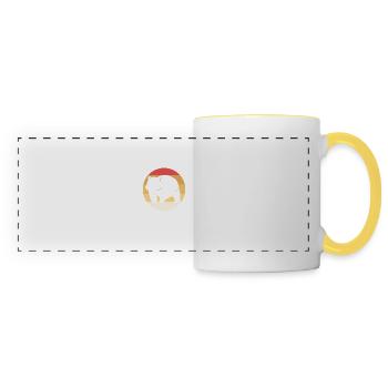 Wombat bei Sonnenuntergang. Zookeeper. Geschenk - Panoramatasse - Weiß/Gelb - Vorne