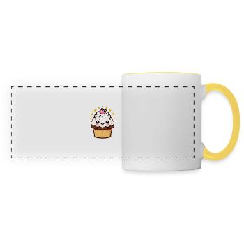 Clara Cupcake - Panoramatasse - Weiß/Gelb - Vorne