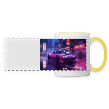 Auto Neon Stadt - Panoramatasse - Weiß/Gelb - Vorne