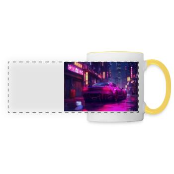 Auto Neon Stadt - Panoramatasse - Weiß/Gelb - Vorne