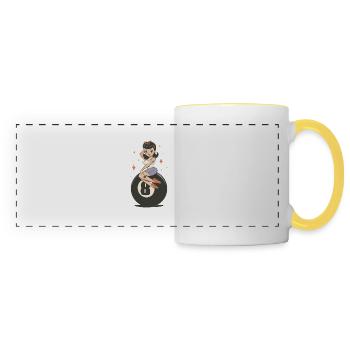 Rockabilly Girl - Panoramic Mug - white/yellow - Front