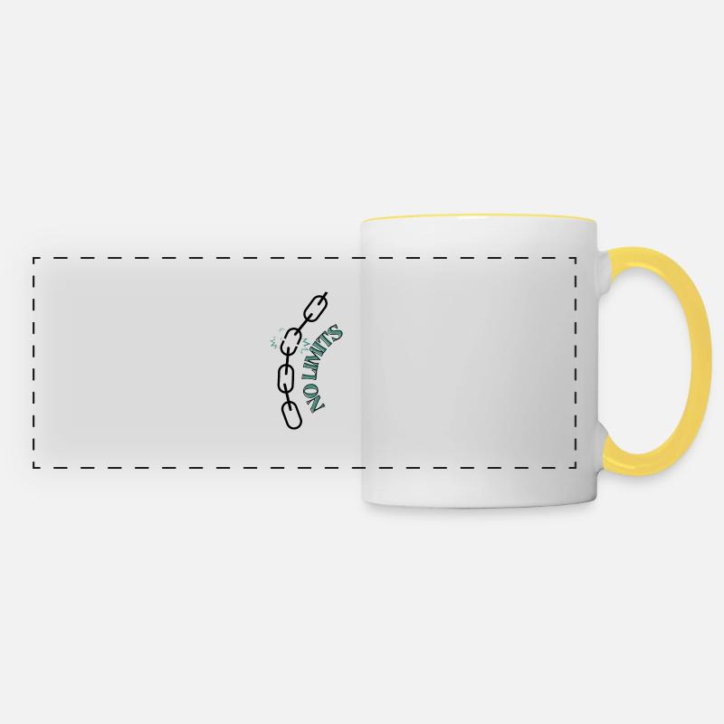 No limits - Panoramic Mug - white/yellow