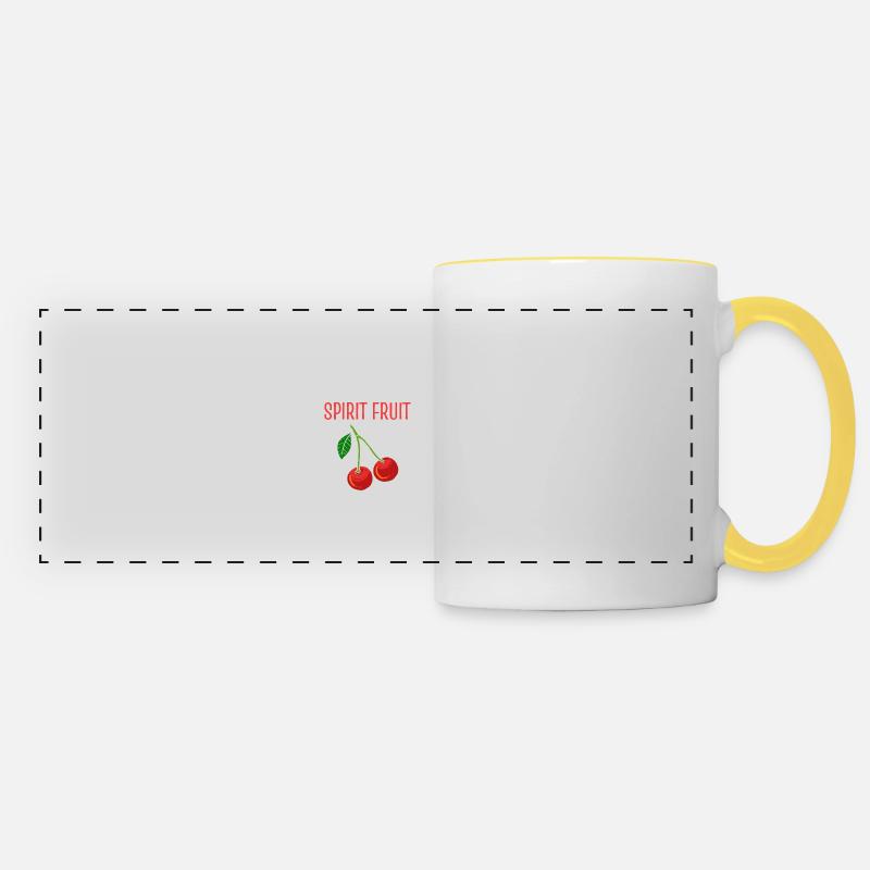 Ghost Fruit Fruit Picker Gift - Panoramic Mug - white/yellow