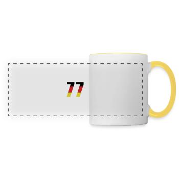 77 Number Germany Jersey - Panoramic Mug - white/yellow - Front