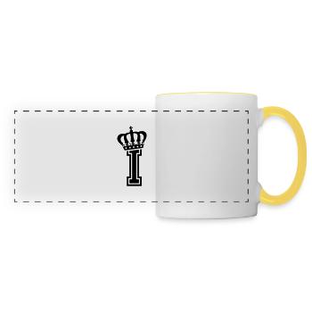 Letter I - Panoramic Mug - white/yellow - Front