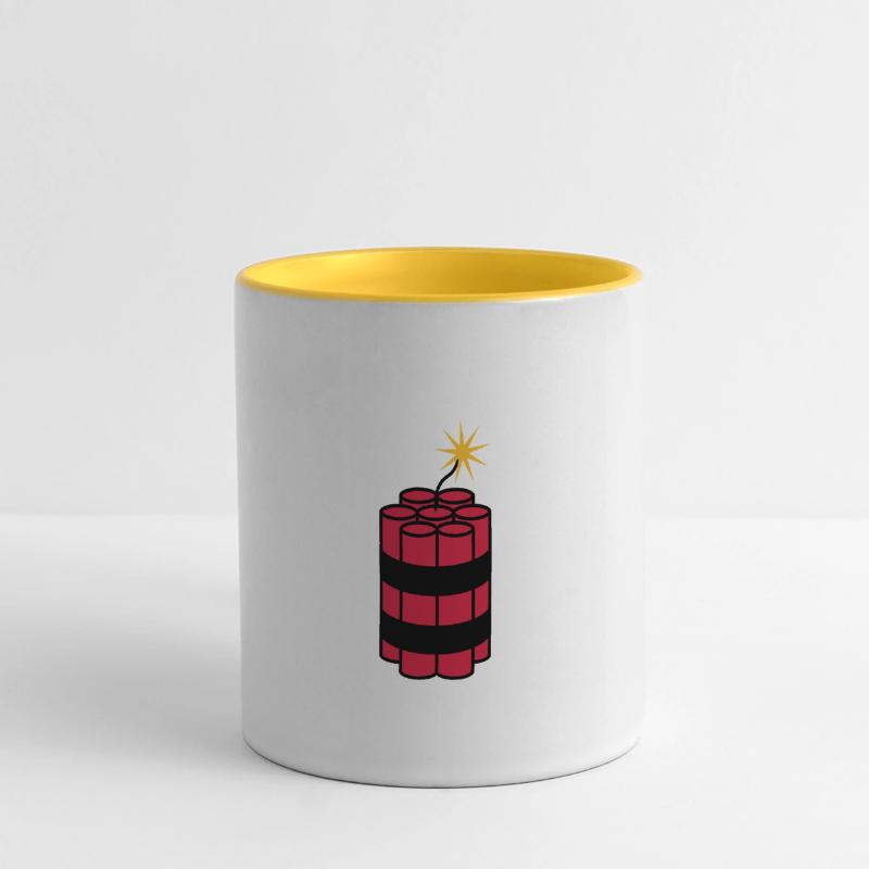 lit tnt dynamite explode explosion spre Panoramic Mug