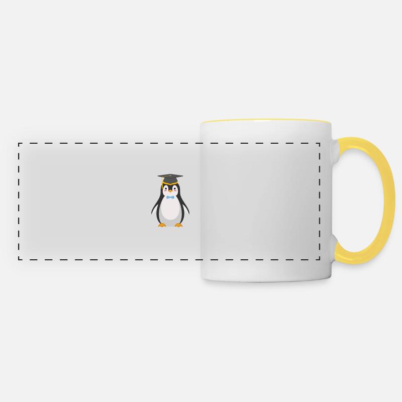 Penguin Doctoral Thesis Degree - Panoramic Mug - white/yellow