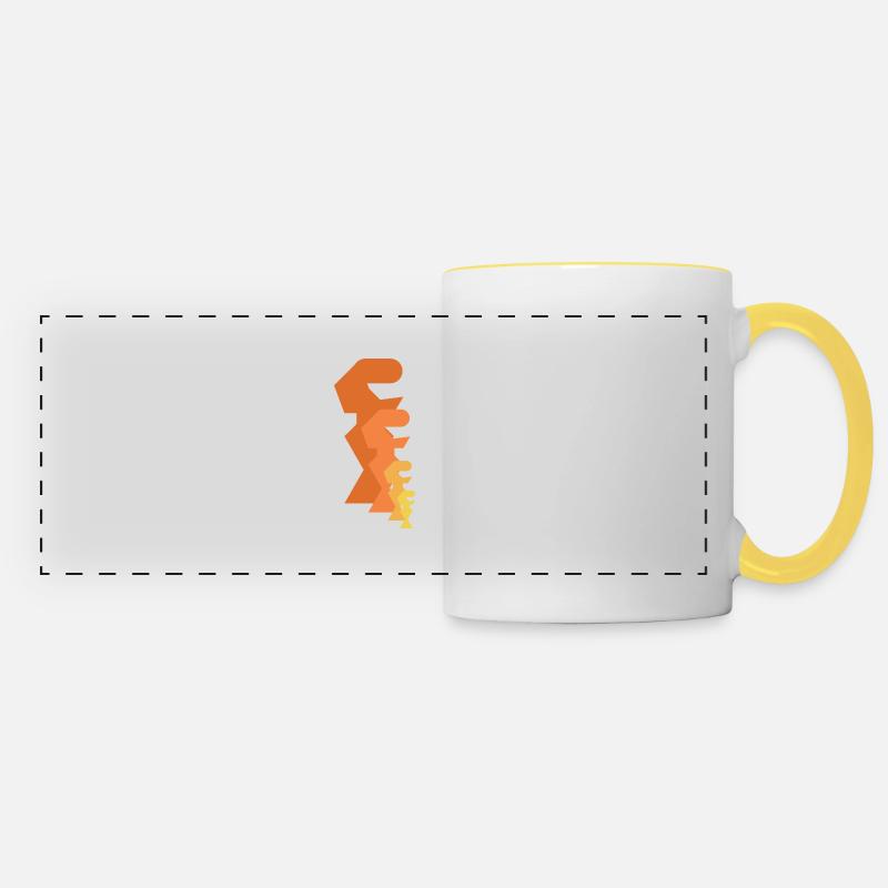 Pawns - Panoramic Mug - white/yellow