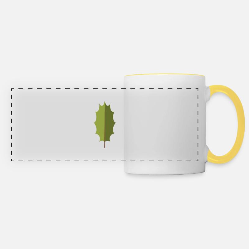 Ilex Sheet - Panoramic Mug - white/yellow