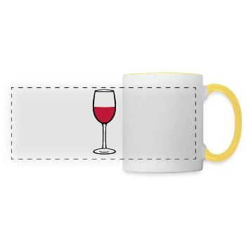 Wine glass - Panoramic Mug - white/yellow - Front