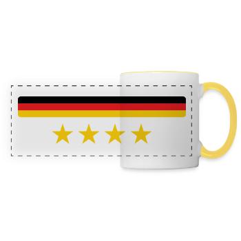 German Flag - Germany - Panoramic Mug - white/yellow - Front