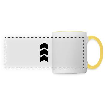 arrow - Panoramic Mug - white/yellow - Front