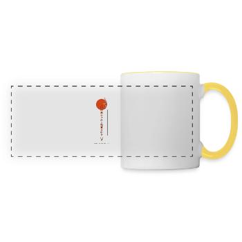 Learn wisdom in the foolishness of others - Panoramic Mug - white/yellow - Front