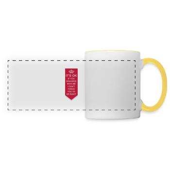 you disagree with me - Panoramic Mug - white/yellow - Front