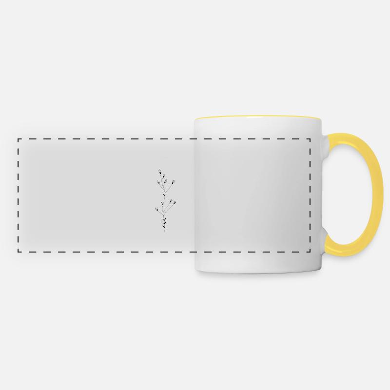 flower - Panoramic Mug - white/yellow