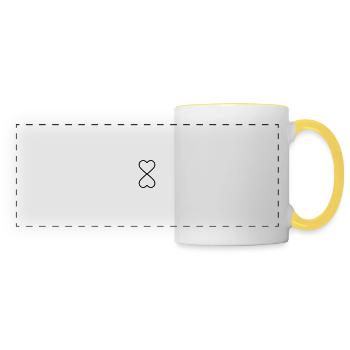 KEIKO Heart Infiniti soeur colorée Sister Love - Mug panoramique contrasté et blanc - blanc/jaune - Devant