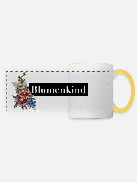 Blumenkind - Panoramatasse - Weiß/Gelb