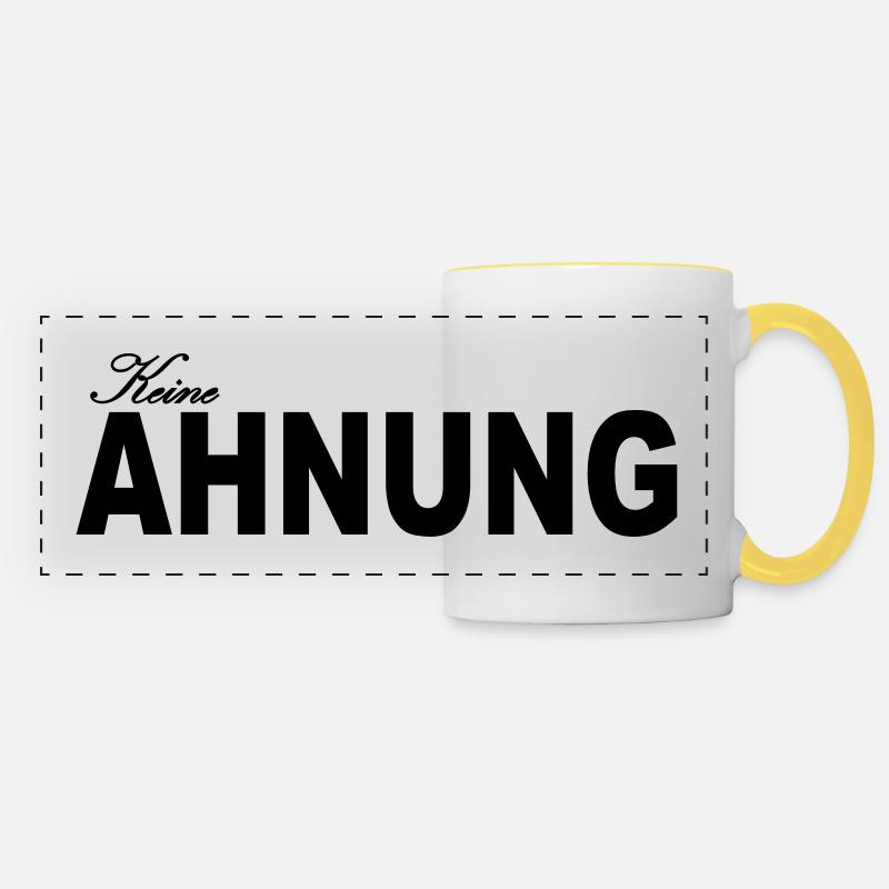 no idea - Panoramic Mug - white/yellow