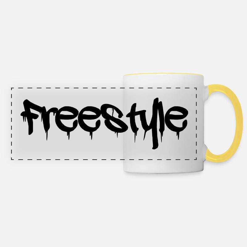 Freestyle - Panoramatasse - Weiß/Gelb