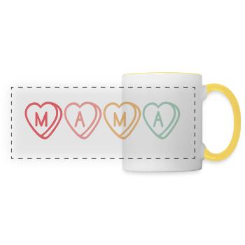 Mom, sweetie MOM! gift idea - Panoramic Mug - white/yellow - Front