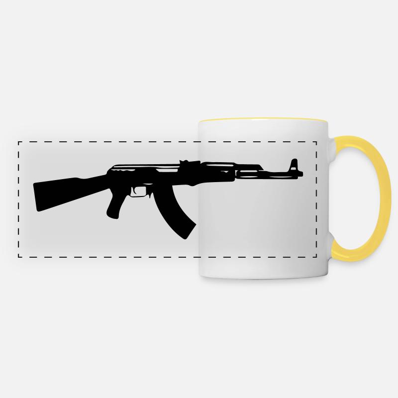ak47 - Panoramic Mug - white/yellow