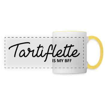 Tartiflette is my bff - Panoramic Mug - white/yellow - Front