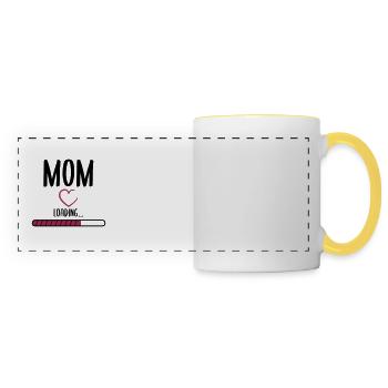 Chargement de maman - Mug panoramique contrasté et blanc - blanc/jaune - Devant