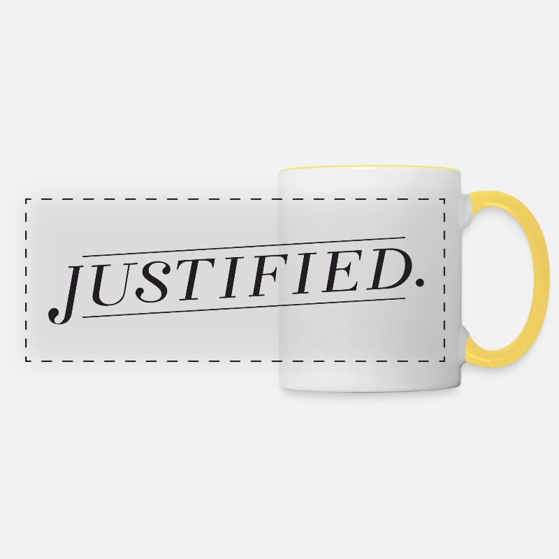 Justifié - Mug panoramique contrasté et blanc - blanc/jaune