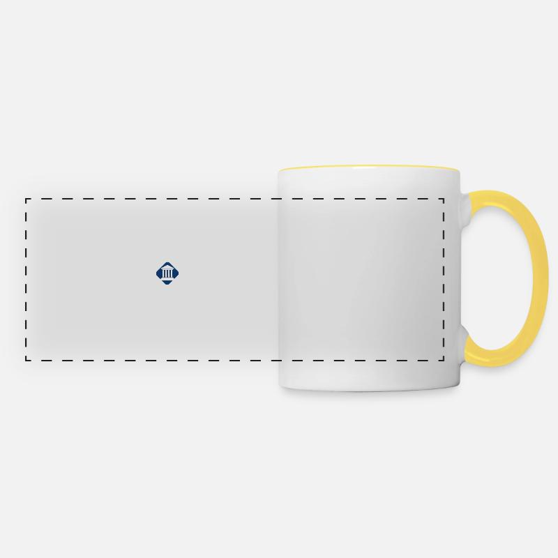 Stoïc sur! - Mug panoramique contrasté et blanc - blanc/jaune