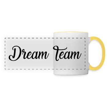 DREAM TEAM - Mug panoramique contrasté et blanc - blanc/jaune - Devant