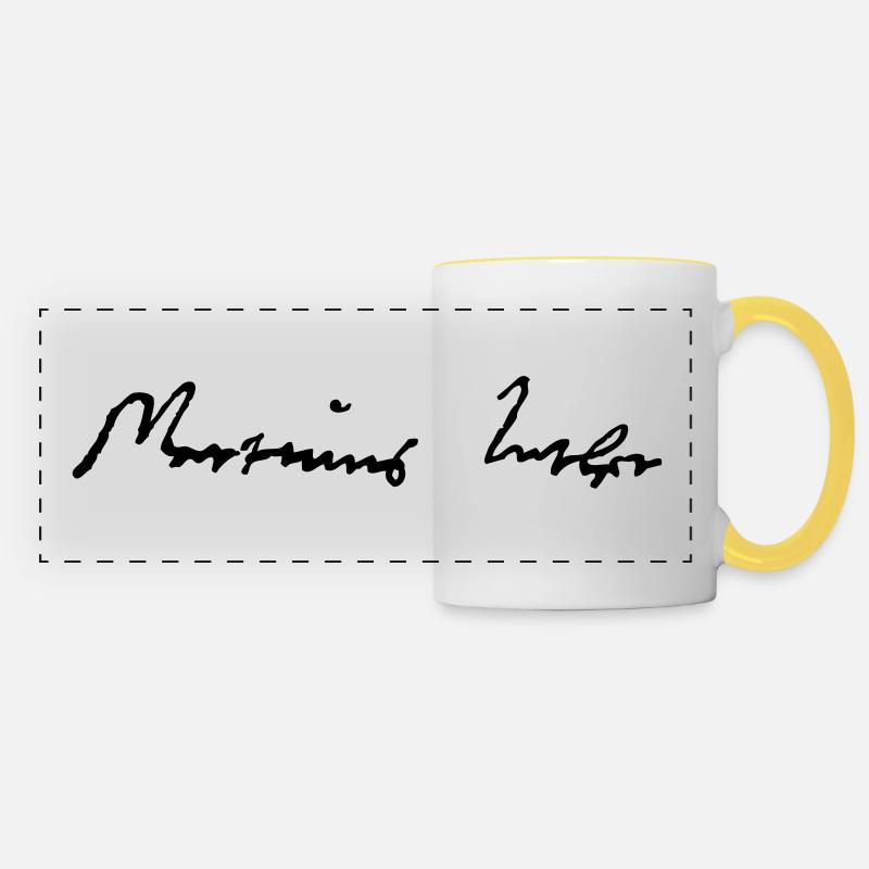 Martin Luther Signature - Panoramic Mug - white/yellow