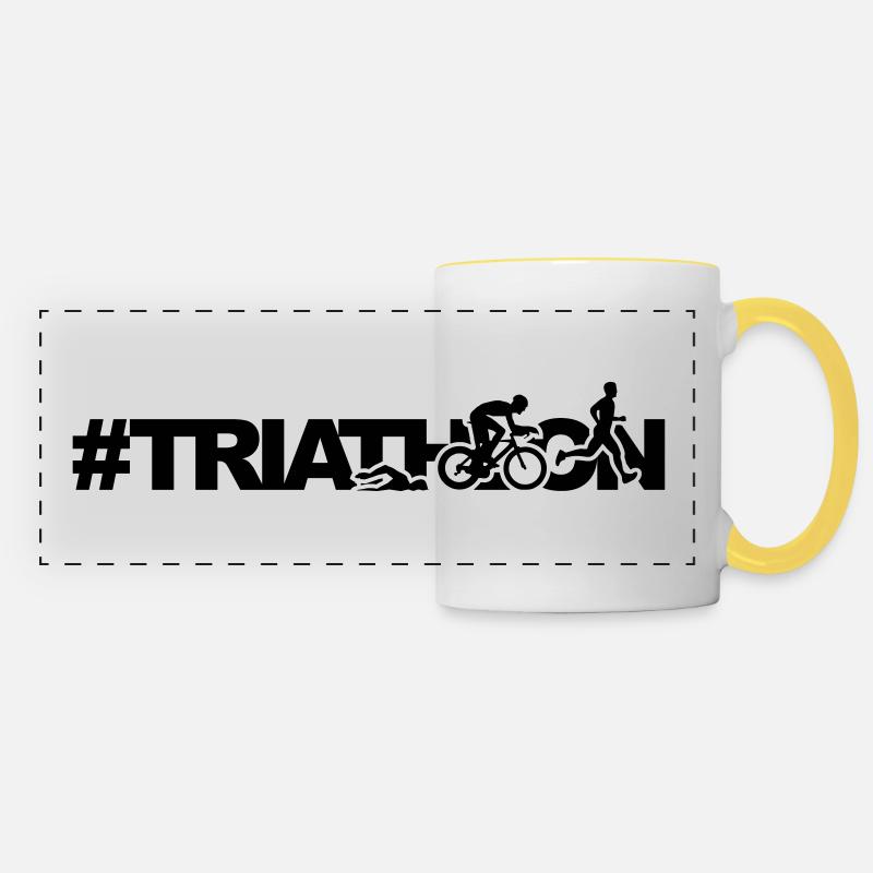 TRIATHLON X - Panoramic Mug - white/yellow