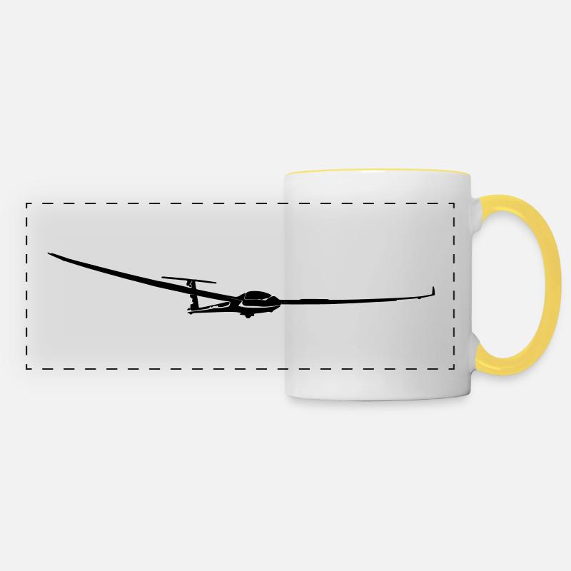 Planeur - Mug panoramique contrasté et blanc - blanc/jaune
