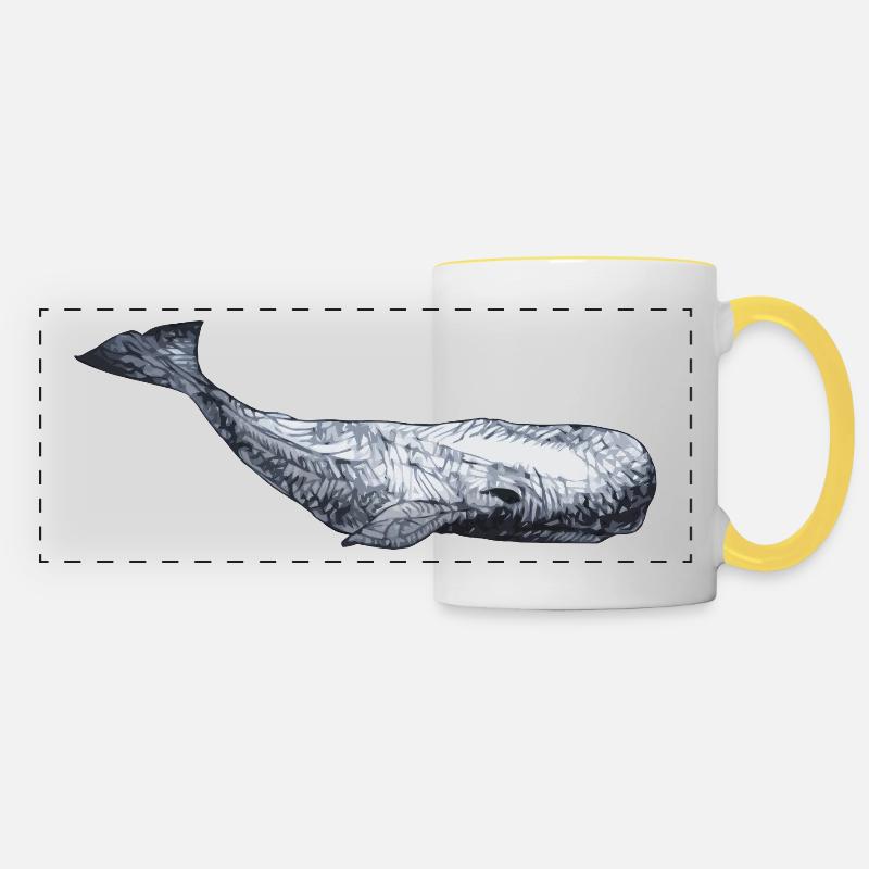 MOBYDICK - Panoramic Mug - white/yellow