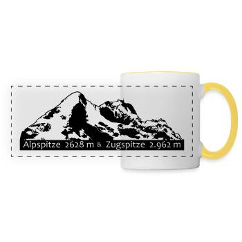 Alpspitze Zugspitze - Panoramic Mug - white/yellow - Front