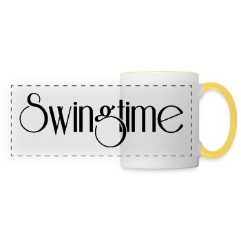 Swing Time - Mug panoramique contrasté et blanc - blanc/jaune - Devant