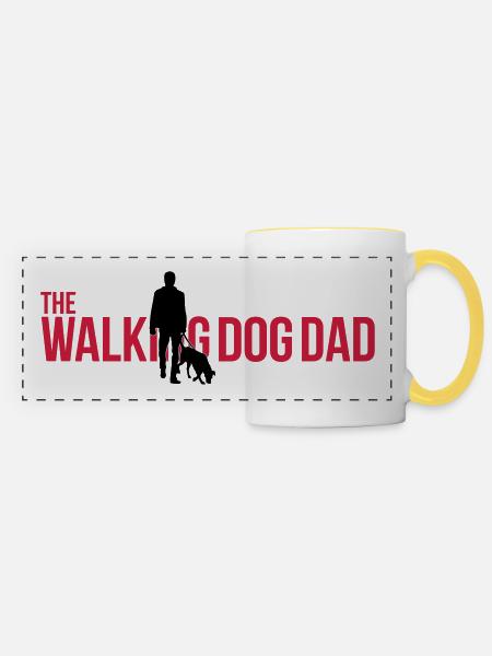 The Walking Dog Dad - Panoramatasse - Weiß/Gelb