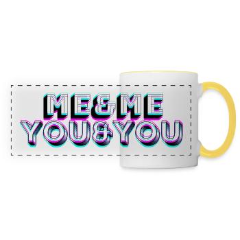 Me&Me You&You - Panoramic Mug - white/yellow - Front