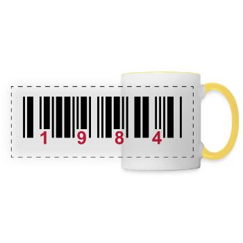 barcode 1984 - Panoramic Mug - white/yellow - Front