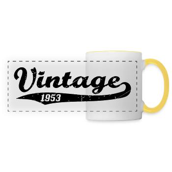 Vintage 1953 - Panoramic Mug - white/yellow - Front