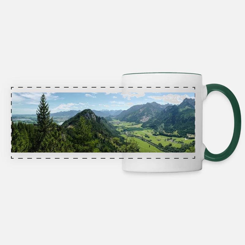 Allgäu - Panoramatasse - Weiß/Dunkelgrün