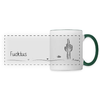 Fucktus© - Panoramatasse - Weiß/Dunkelgrün - Vorne